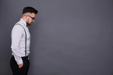 Hipster man in studio Stock Photos
