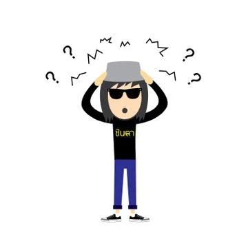 Hipster man vector cartoon Stock Illustration