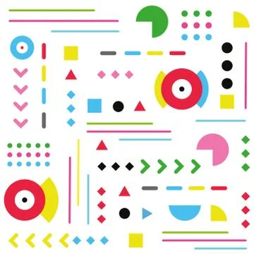 Hipster memphis style pattern. Stock Illustration