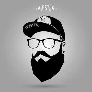 Hipster men cap Stock Illustration