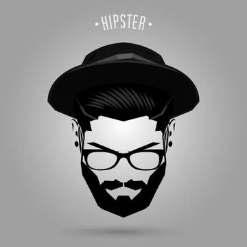 Hipster men hat Stock Illustration