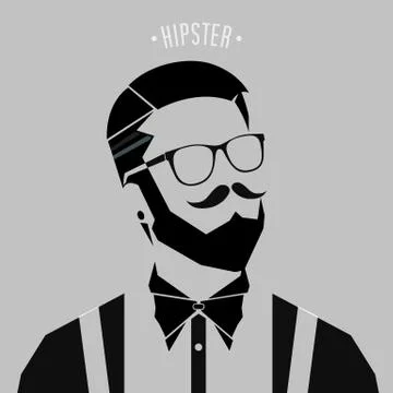 Hipster men style Stock Illustration