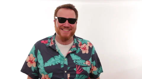 Hipster millennial giving postitive gestures in sunglasses Video stock 63083369