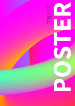 Hipster music poster Illustrazione stock
