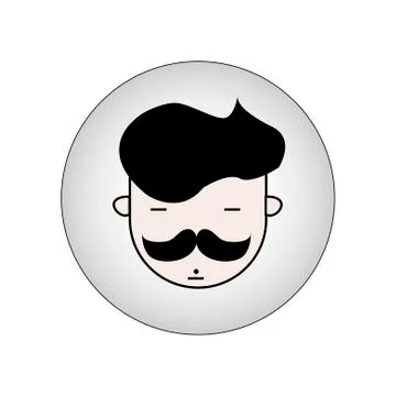 Hipster with mustaches Stock Illustration