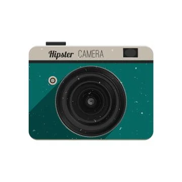 Hipster photo camera. Illustrazione stock