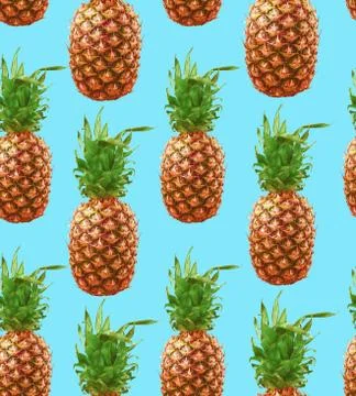 Hipster pineapple seamless pattern background Foto stock