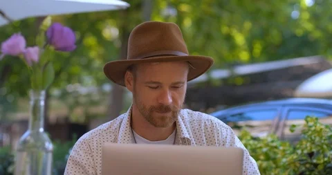 Hipster portrait in cafe Stock Footage 114705750