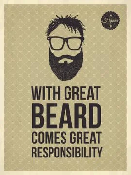 Hipster quotes-greate beard Stock Illustration