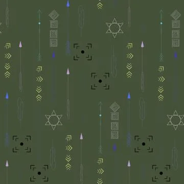 Hipster seamless pattern Stock Illustration