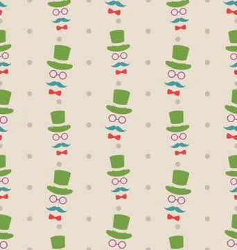 Hipster Seamless Texture, Pattern with Vintage Colors 스톡 일러스트