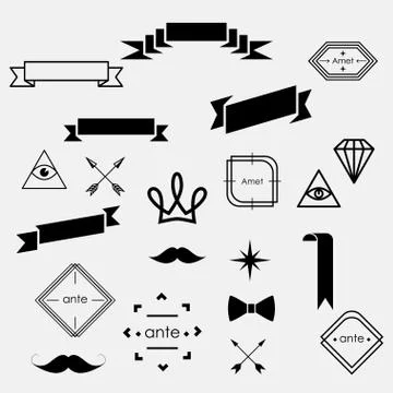 Hipster set Stock Illustration