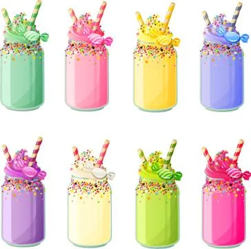 Hipster smoothies Stock Illustration