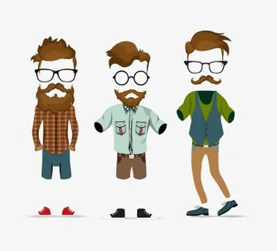 Hipster style elements Stock Illustration