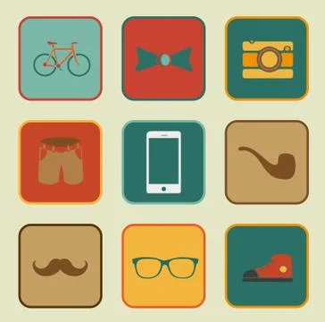 Hipster style elements Stock Illustration