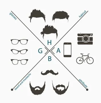 Hipster style elements Stock Illustration