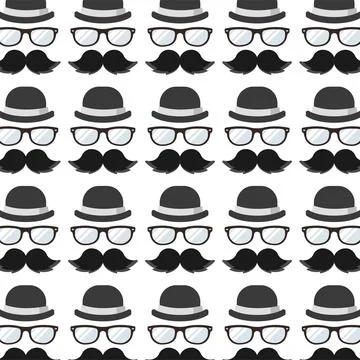 Hipster style elements pattern. Vector Stock Illustration