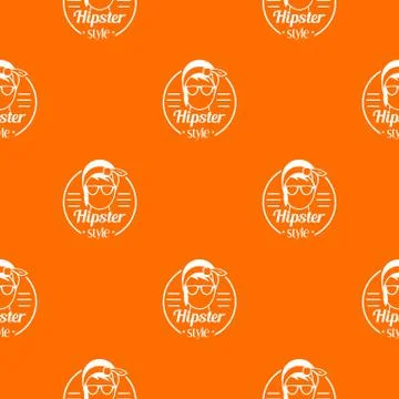 Hipster style pattern vector orange Stock Illustration