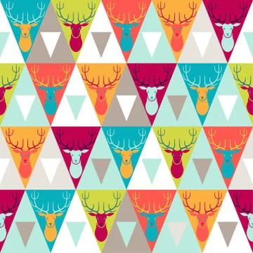 Hipster style seamless pattern Stock Illustration