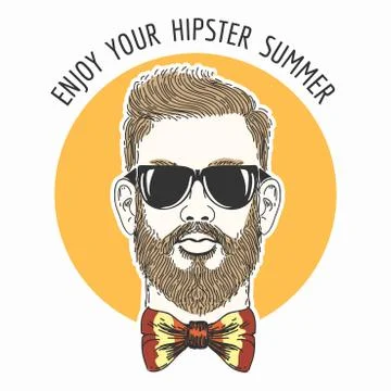 Hipster Summer Emblem Stock Illustration