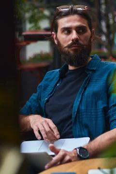 Hipster thinking Stock Photos