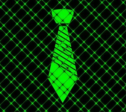Hipster tie. Flat modern web button and space for your text Stockillustratie