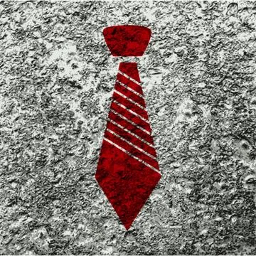 Hipster tie. Flat modern web button and space for your text 库存插图