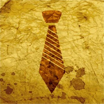 Hipster tie. Flat modern web button and space for your text Stockillustratie