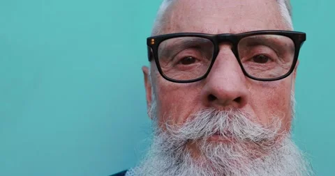 Hipster trendy man with serious expression 動画素材 149117238