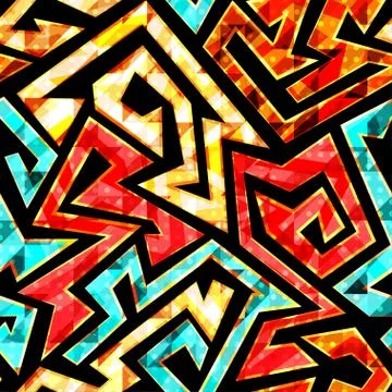 Hipster triangle seamless pattern Stock Illustration