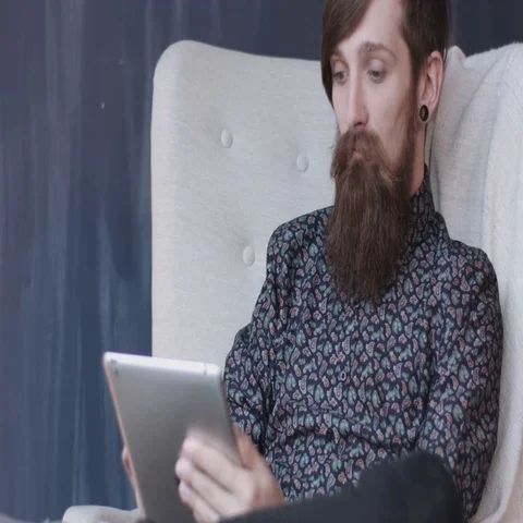 Hipster using digital tablet. Stock Footage 69288812
