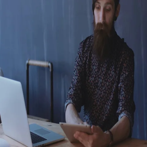 Hipster using notepad. Stock Footage 69288290