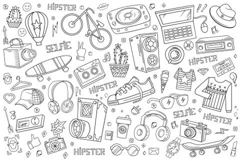 Hipster vector elements Stock Illustration