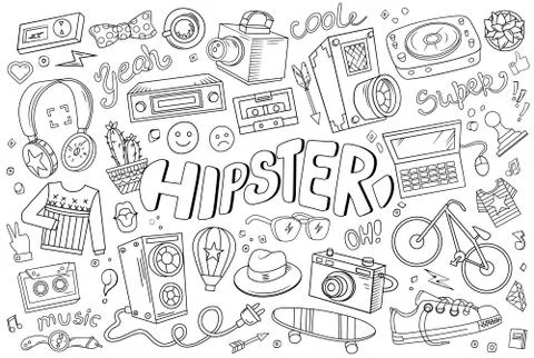 Hipster vector elements Stock Illustration