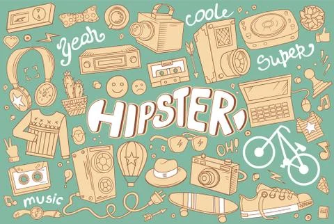 Hipster vector elements Stock Illustration