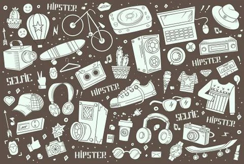 Hipster vector elements Stock Illustration