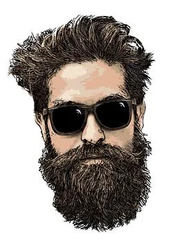 Hipster Vector Illustration Stock Illustration