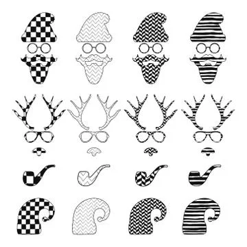 Hipster vintage icon with pattern background Stock Illustration