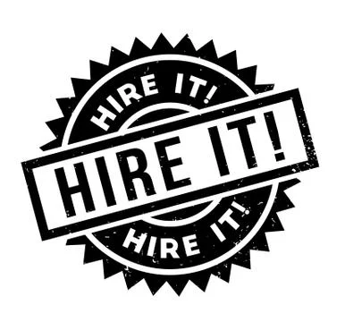 Hire It rubber stamp Stock Illustration