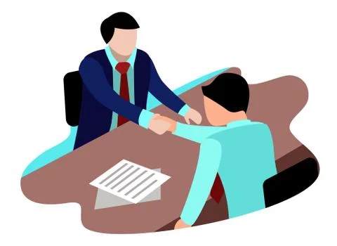 Hired flat vector Stock Illustration