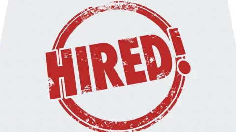 Hired Stamp Job Application Envelope New Career Stock Footage 46830951