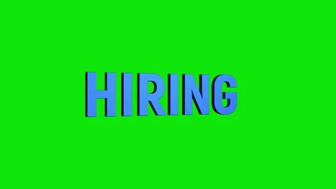 Hiring 3D Text 4k Animation on White Alpha Channel black Green Screen Backg.. Stock Footage 313627921