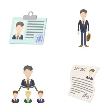 Hiring and career development concepts with business people 库存插图