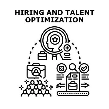 Hiring and talent optimization process concept Stock Illustration