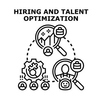 Hiring and talent optimization vector concept creating effective workforce Stock Illustration