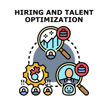 Hiring and talent optimization vector concept creating effective workforce Stock Illustration