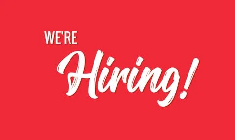 Hiring banner vector background. HR hire now job vacancy recruitment concept Stock Illustration