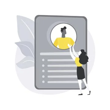 Hiring employee abstract concept vector illustration. 스톡 일러스트
