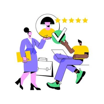 Hiring employee abstract concept vector illustration. 스톡 일러스트