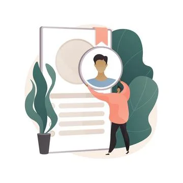 Hiring employee abstract concept vector illustration. Stock Illustration